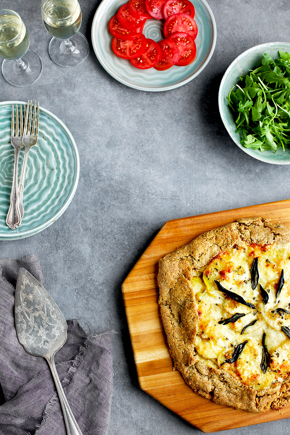 Potato Sage Galette With Mascarpone And Gruyere Cheese ⋆